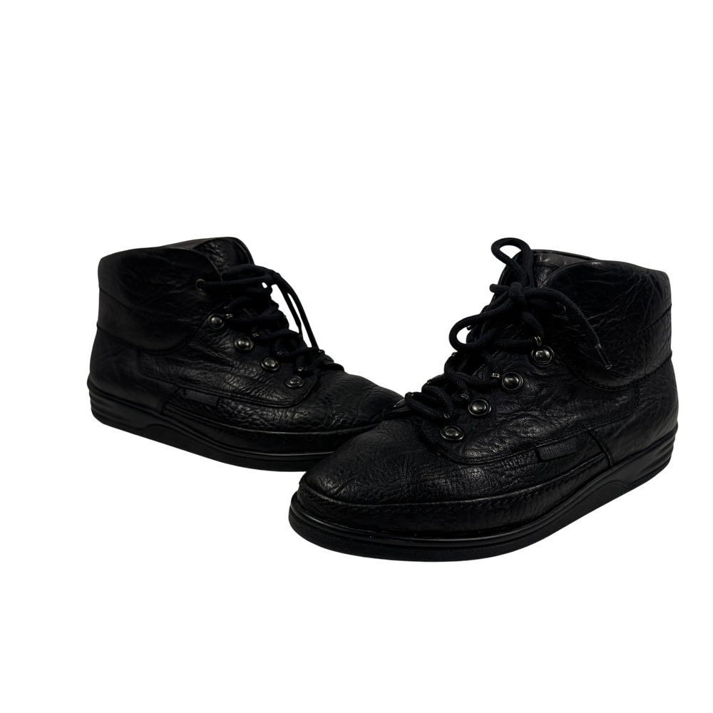 Mephisto Black Leather Ankle Boots Men's Lace Up‎ Comfort Shoes Size 7 US